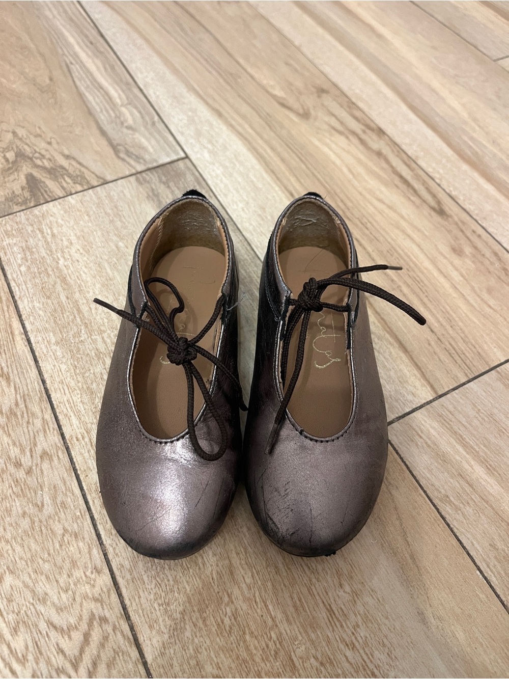 PAPANATAS PEWTER LEATHER LACE MARY JANE Shoe